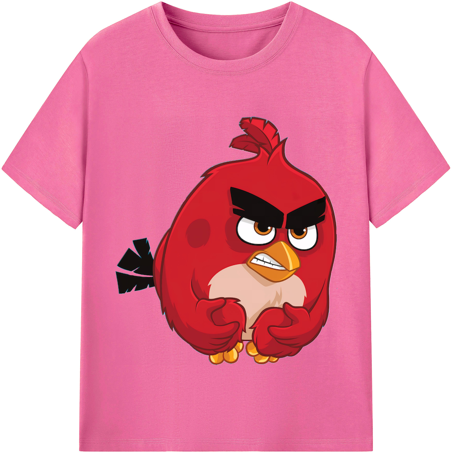 （画像用） Angry Birds アングリーバード レディースカジュアルプリントTシャツ（綿100％）